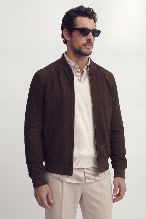 Enrico Camoscio giacca uomo 100% vera pelle Made in Italy - Barone Firenze