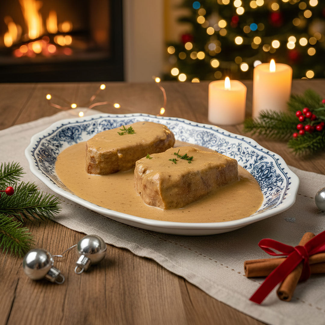 Roasted Piglet Shoulder with Rich Maple Syrup & Beer Gravy - Serves 2