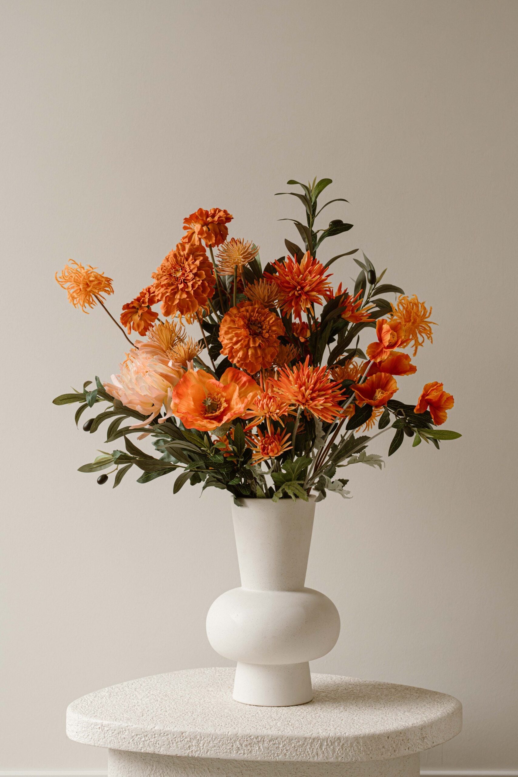 Silk bouquet - Orange