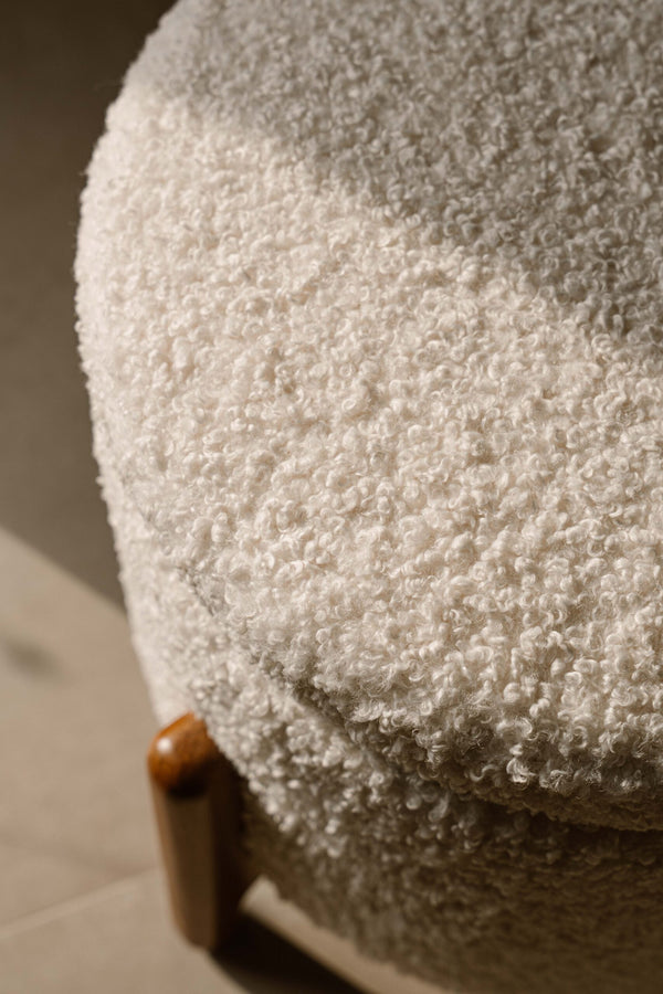 Indore Home - Tess - Pouf - Ottoman - Beige