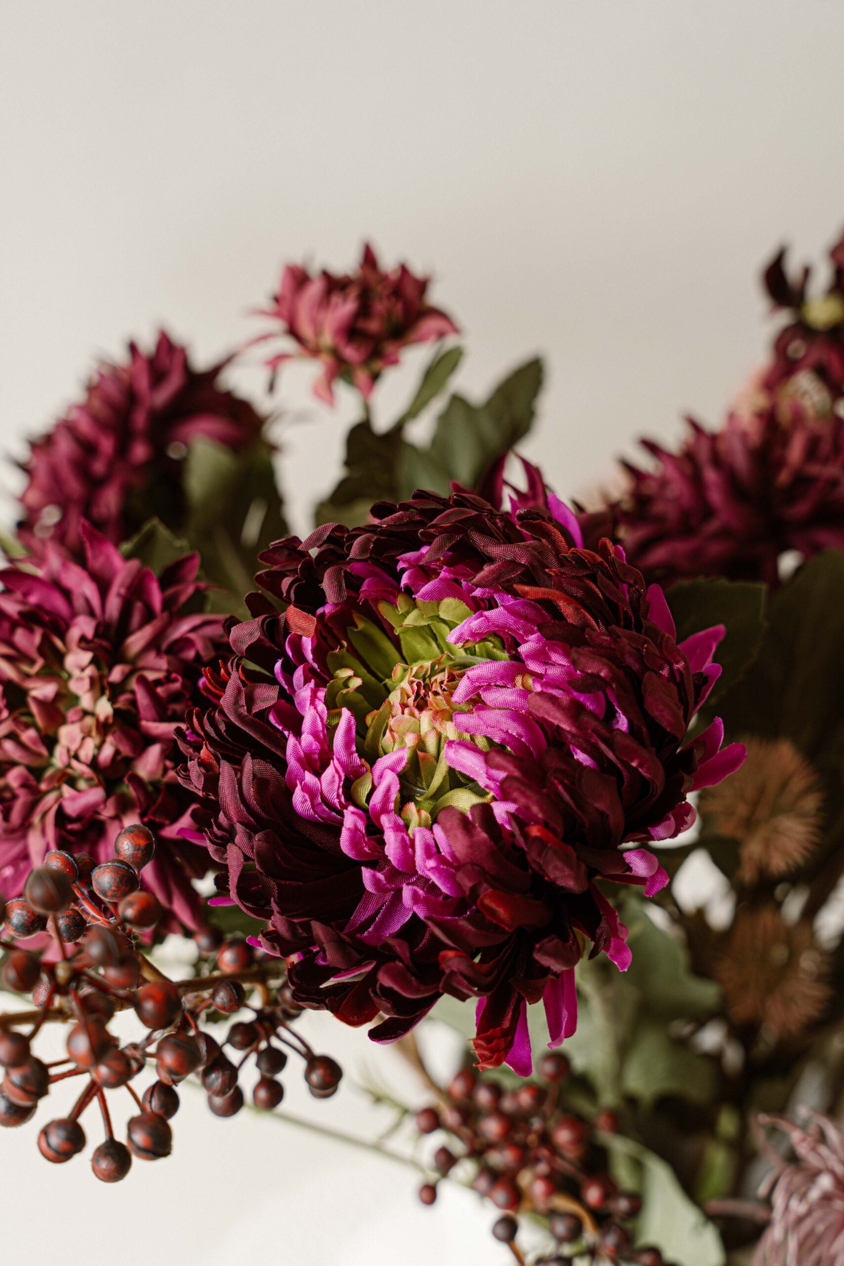 Indore Silva - Chrysanthemum - Purple - artificial branch - silk