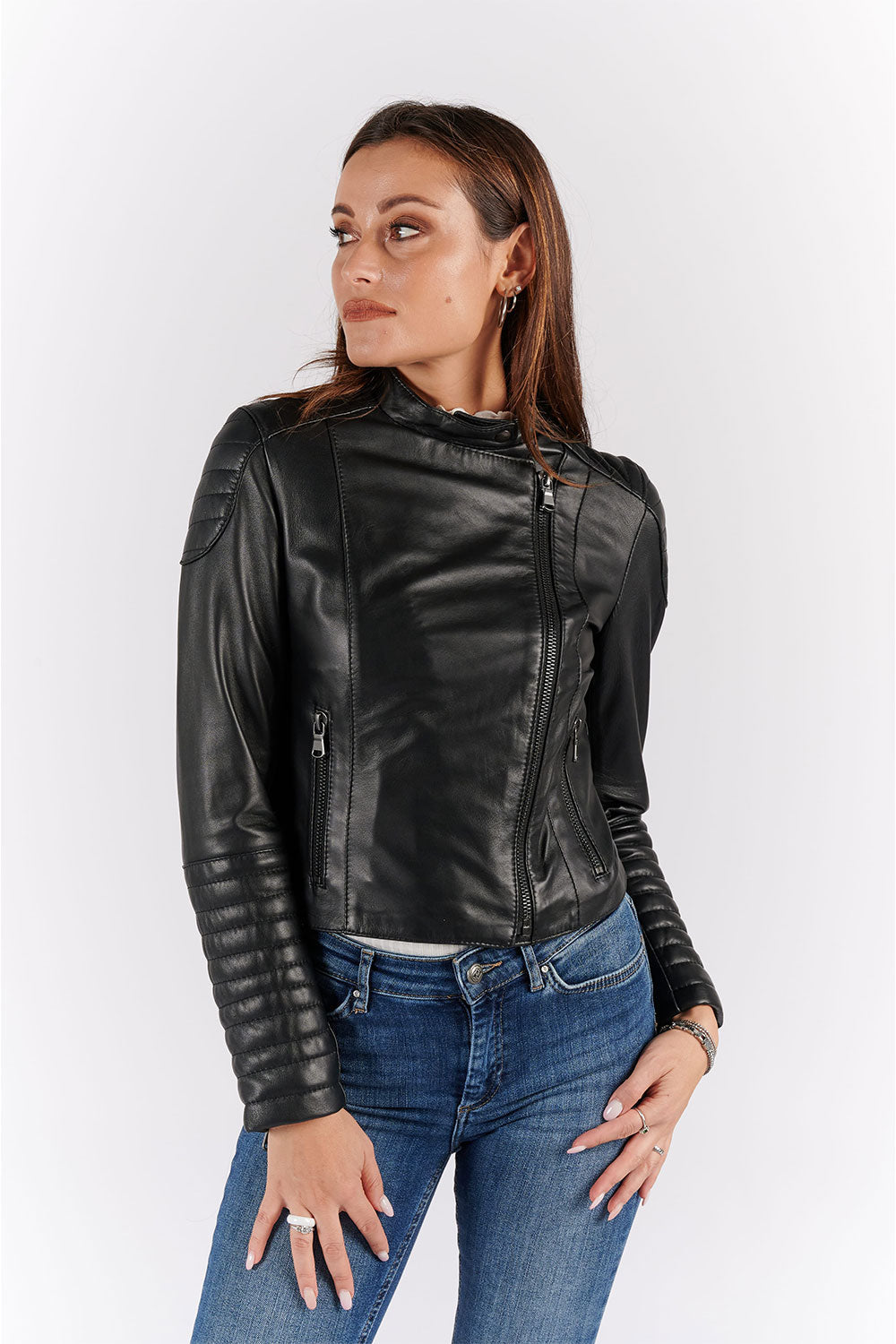 Faby Bike Corto giacca donna 100% vera pelle Made in Italy - Barone Firenze