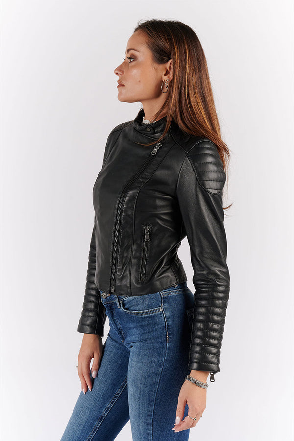 Faby Bike Corto giacca donna 100% vera pelle Made in Italy - Barone Firenze