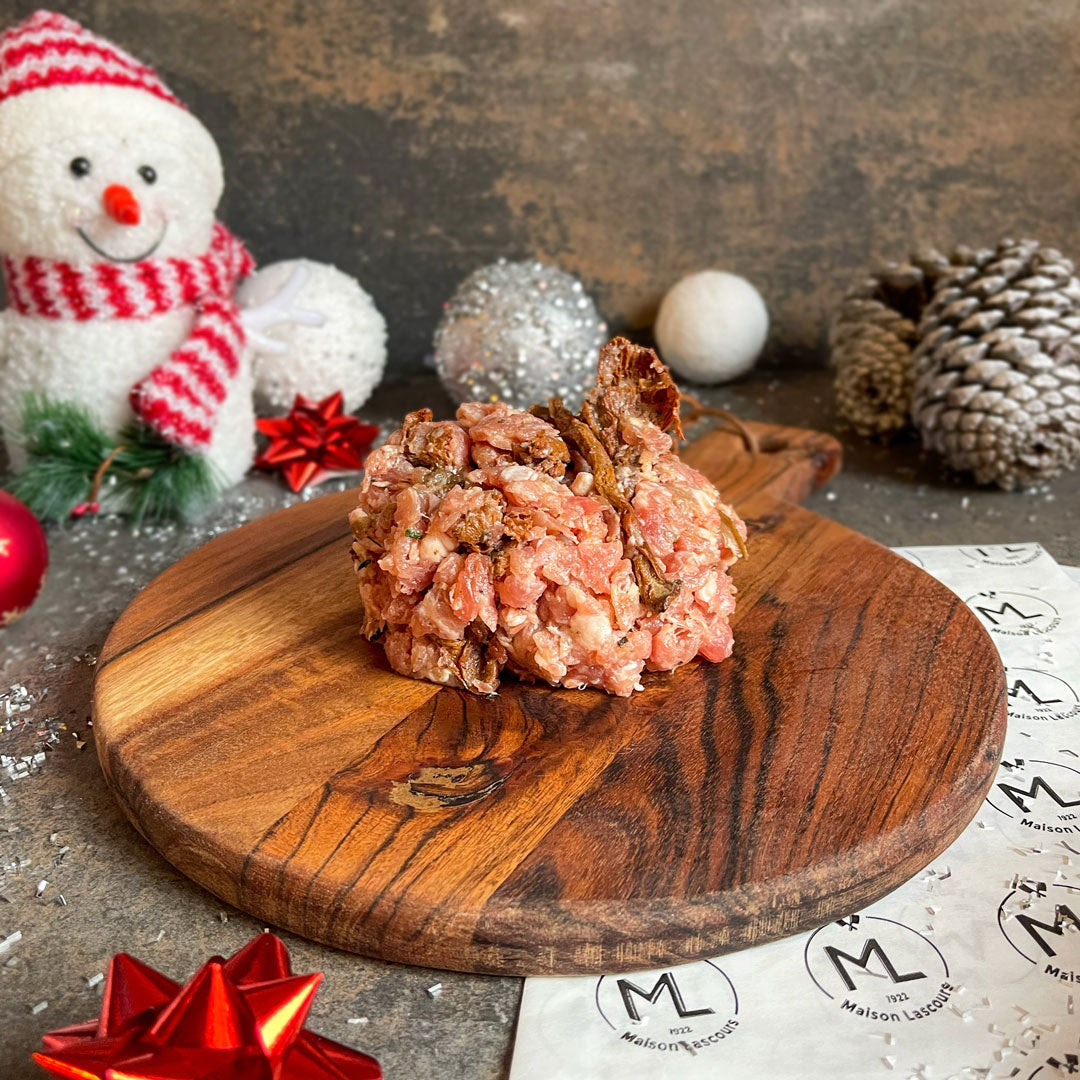 Christmas Guinea Fowl Stuffed with Chanterelles