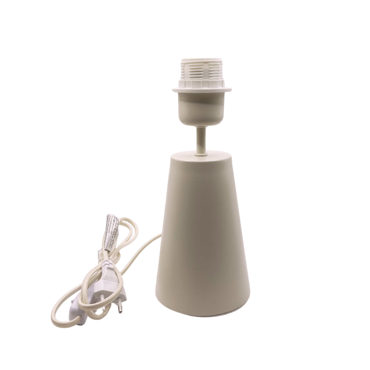 Detail van de zandkleurige lampenvoet Faro, perfect voor een warme uitstraling. Ideaal voor elke creatieve lampcombinatie.
