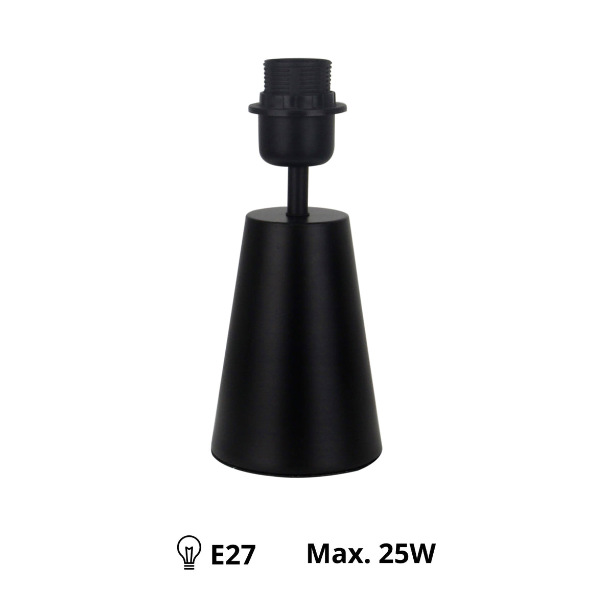 De zwarte lampenvoet Faro heeft een tijdloos design. Perfect voor het creëren van een sfeervolle basis in elke ruimte.