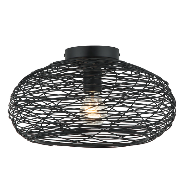 Moderne zwarte plafondlamp Filo Sottile met een strakke afwerking. Ideaal voor het creëren van een sfeervolle ambiance.
