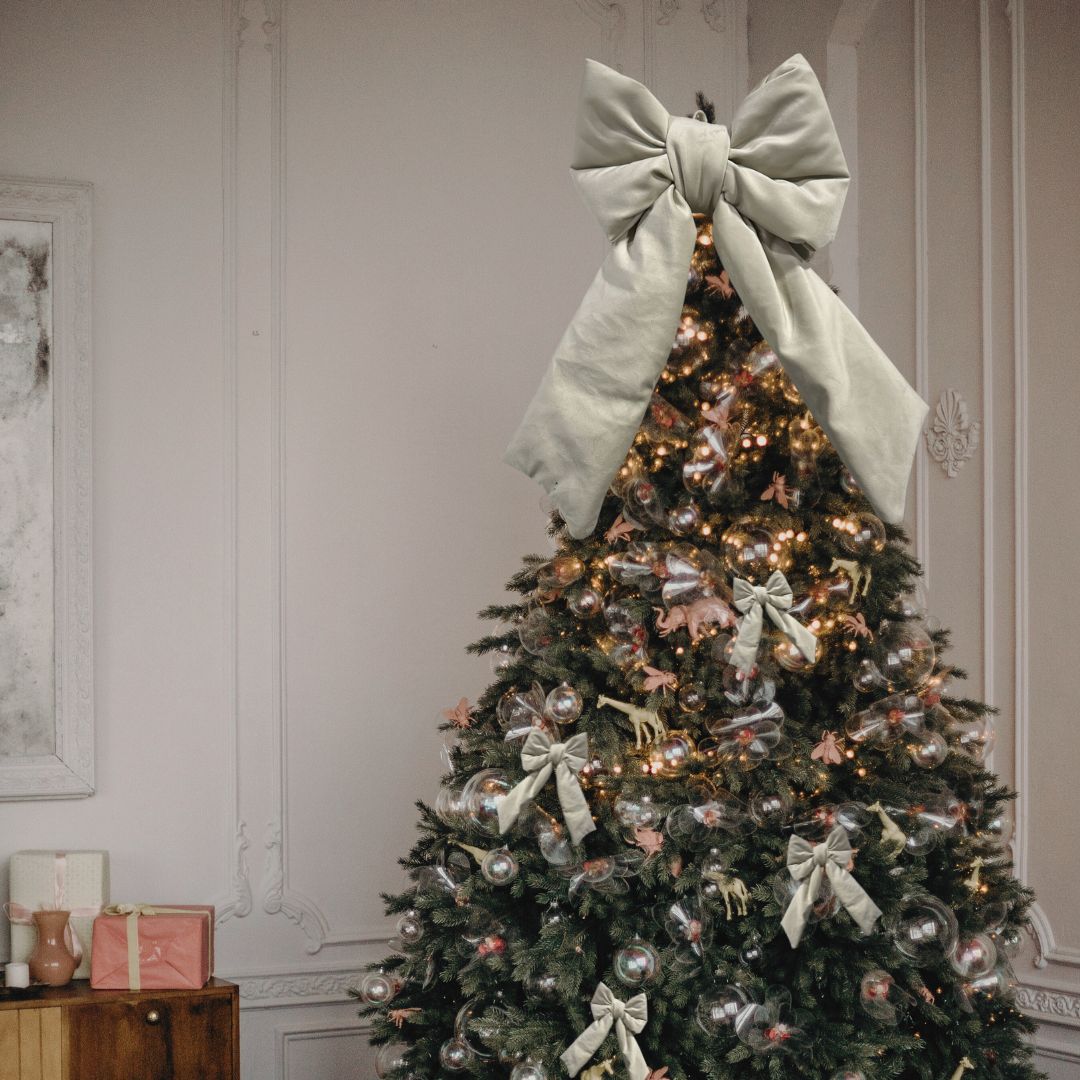 Christmas Blu, Fiocco di Natale Blu per Decorare Porte e Puntale Albero, ,  Arketicom