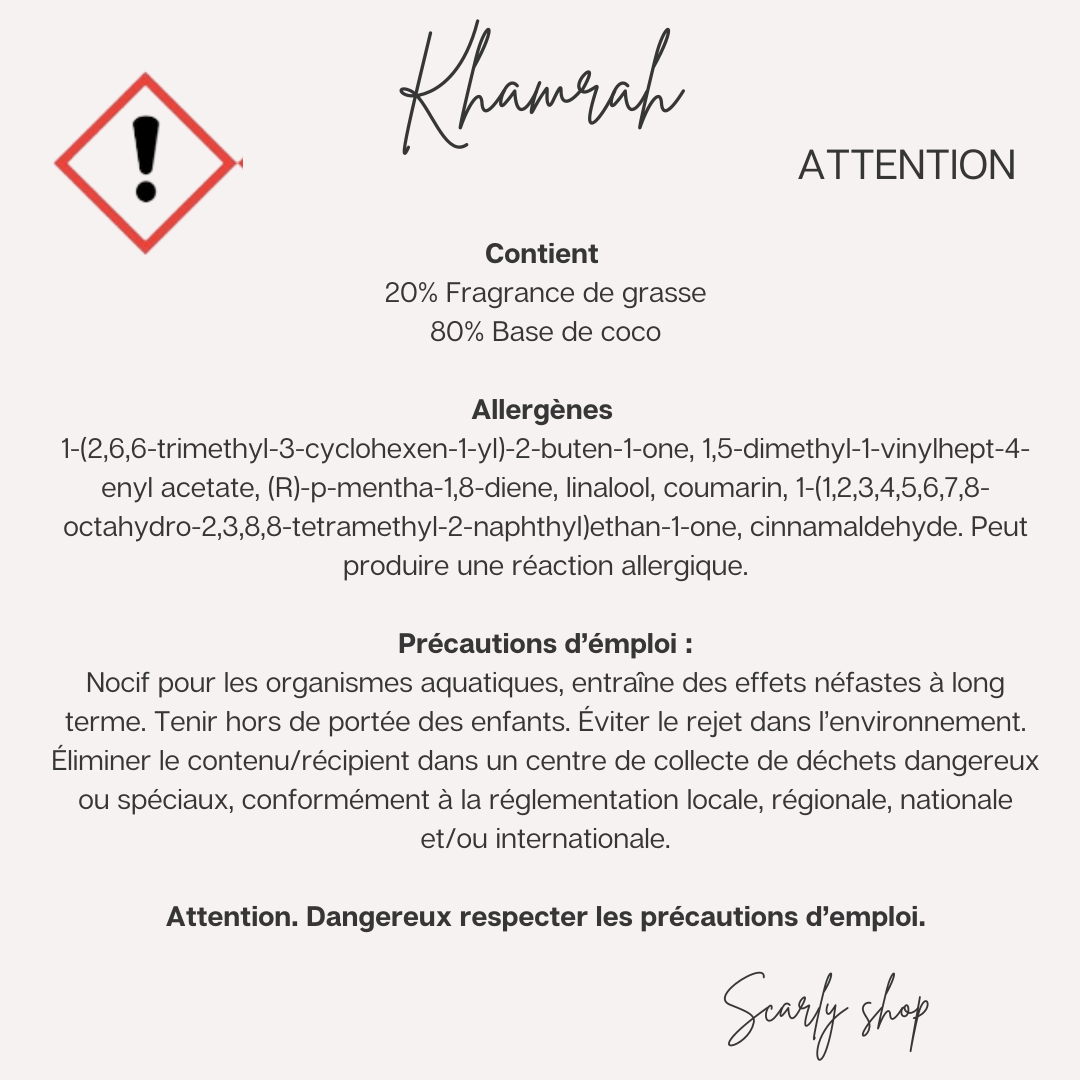 Fiole de diffusion - Khamarh - Scarly Shop