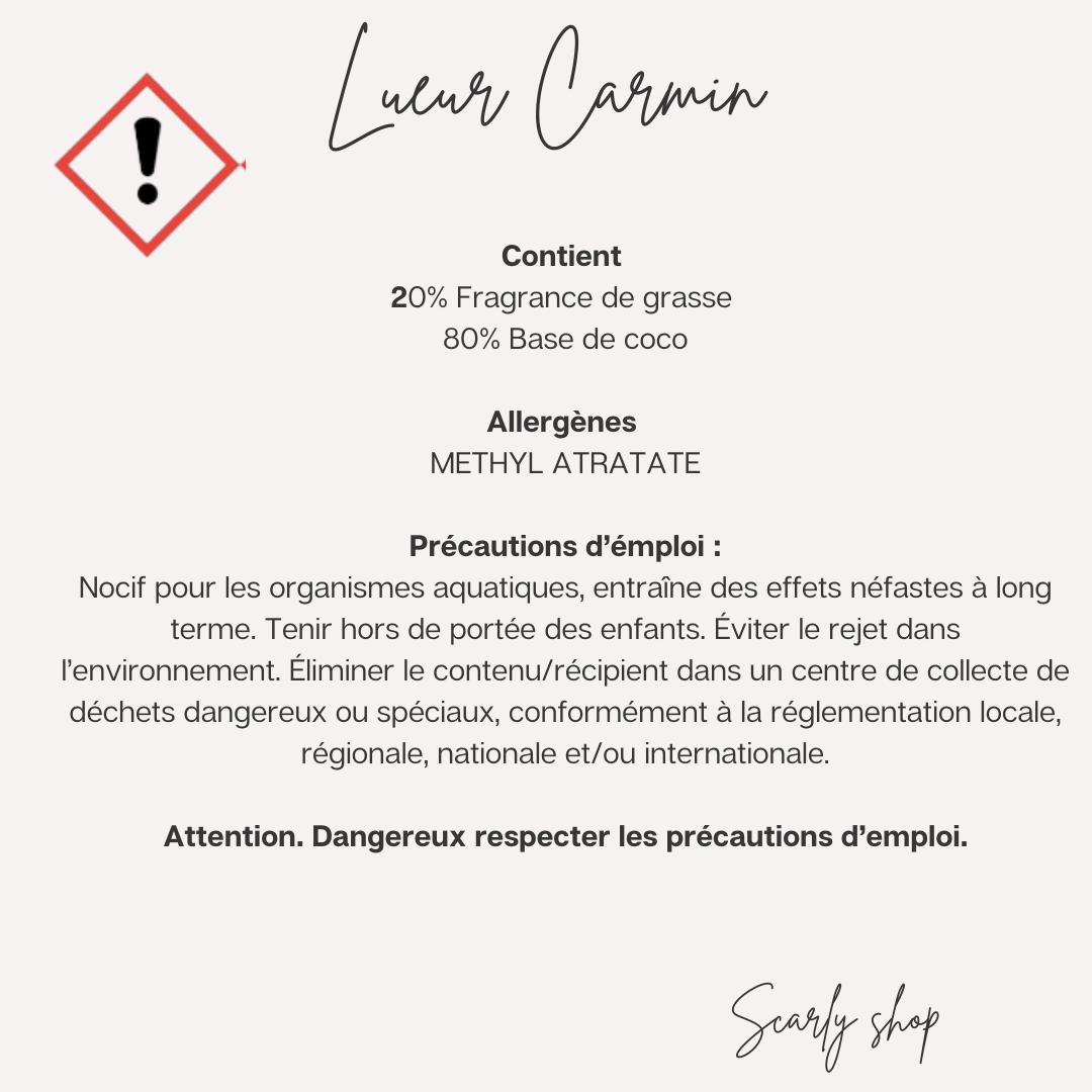 Fiole de diffusion - Lueur Carmin - Scarly Shop