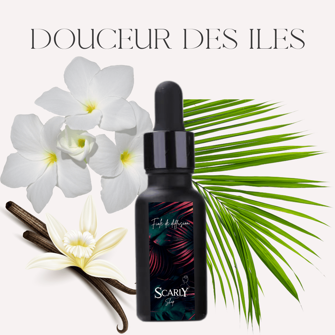 Fiole de diffusion nouveau packaging Monoi - Douceur des iles - Scarly Shop