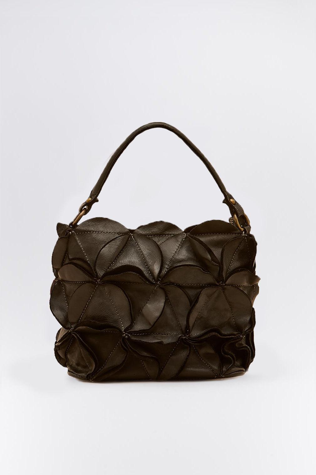 Fiore borsa donna 100% vera pelle Made in Italy - Barone Firenze