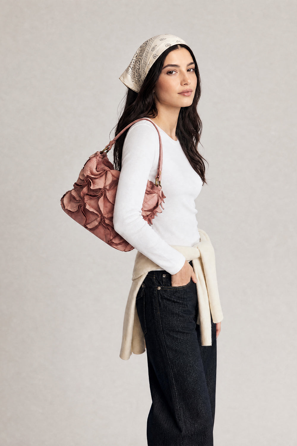 Fiore borsa donna 100% vera pelle Made in Italy - Barone Firenze