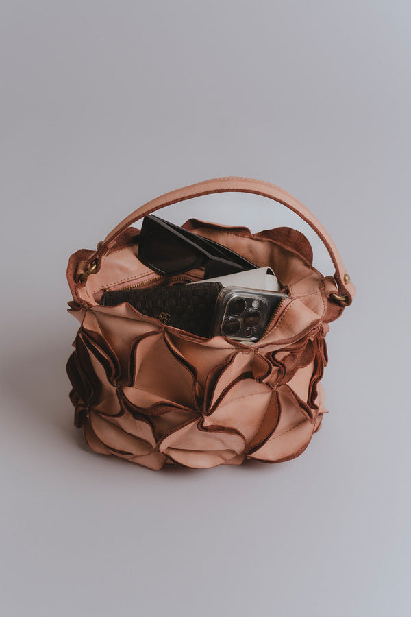 Fiore borsa donna 100% vera pelle Made in Italy - Barone Firenze