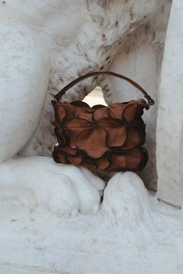 Fiore borsa donna 100% vera pelle Made in Italy - Barone Firenze
