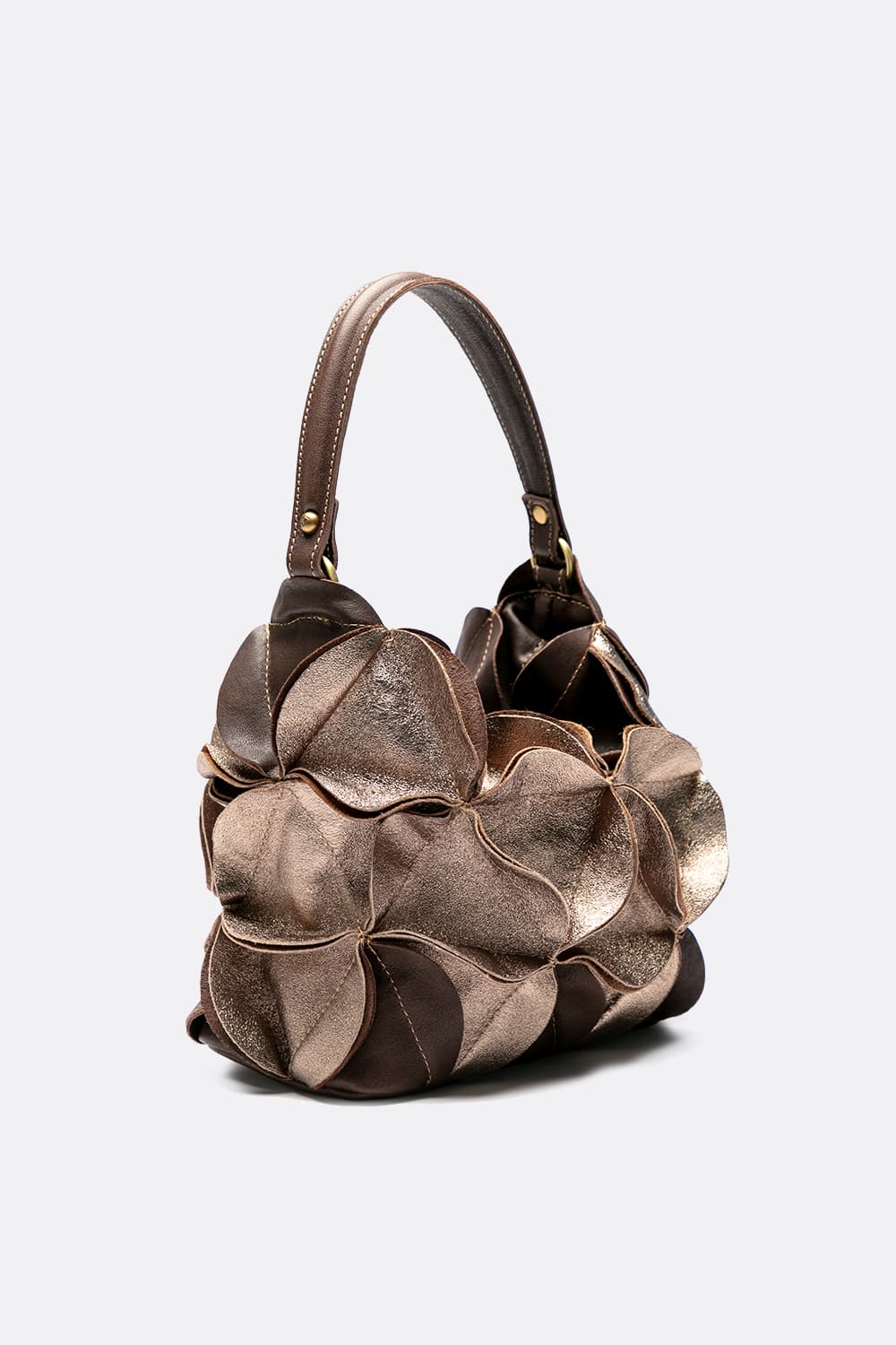 Borsa Fiore Laminata 100% vera pelle Made in Italy - Barone Firenze