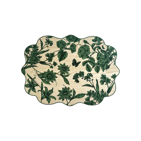 Wooden Flowered Frame Placemat