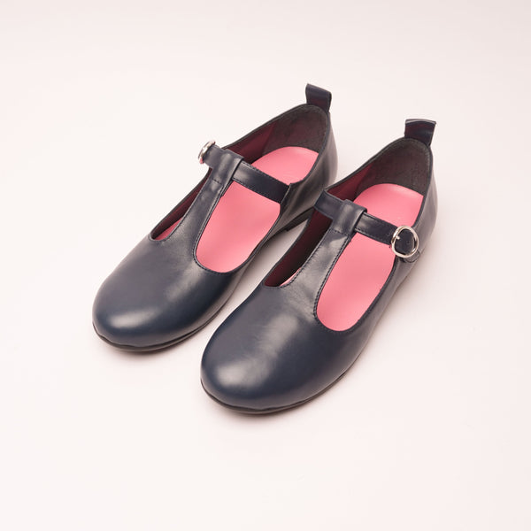 Flami Blue T-Strap Mary Jane