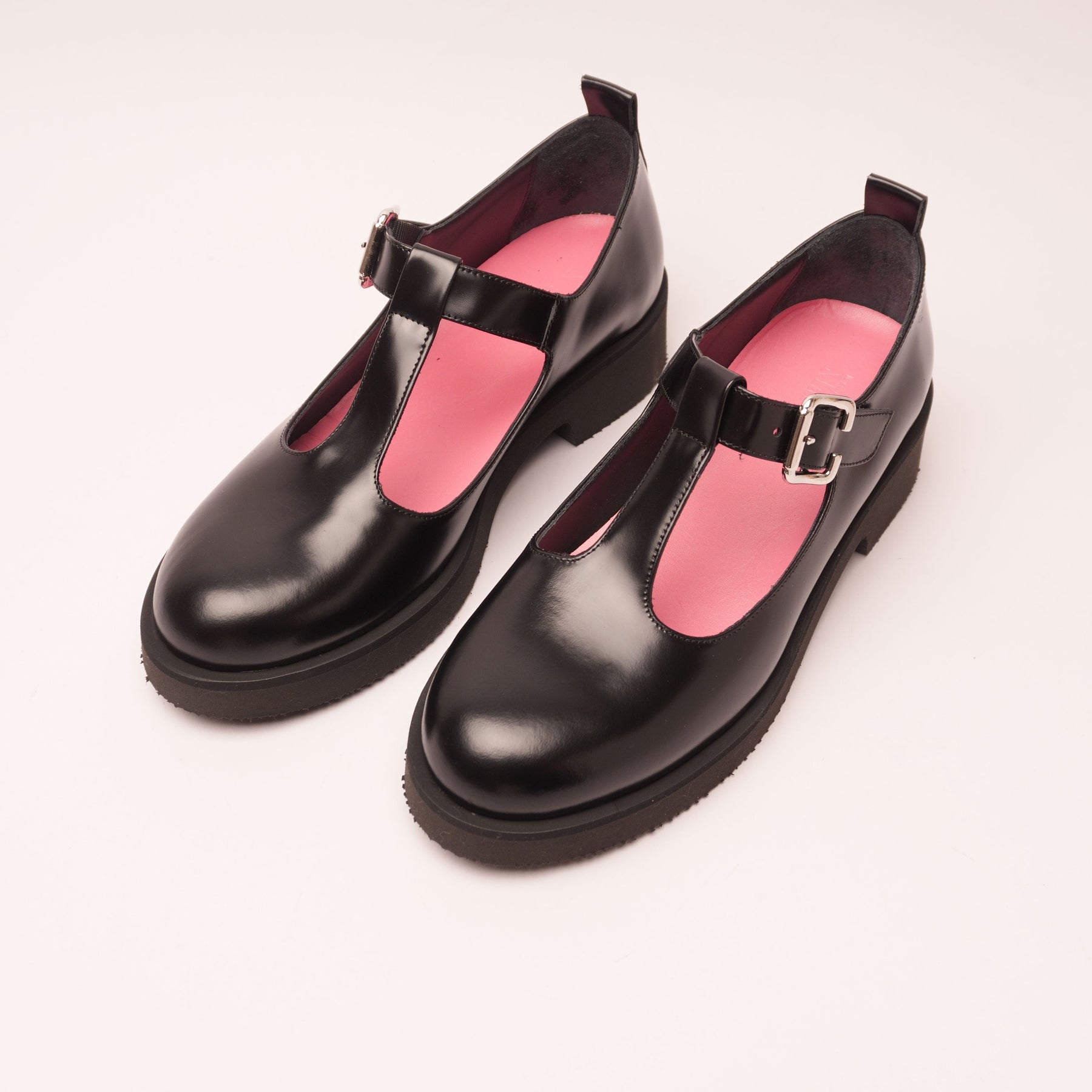 Flaminia Mary Jane T-Strap Zwart