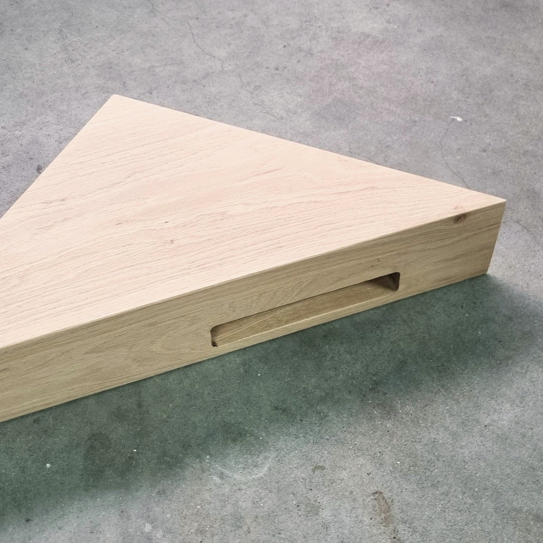 Corner Sink Shelf - Oak - Custom Made