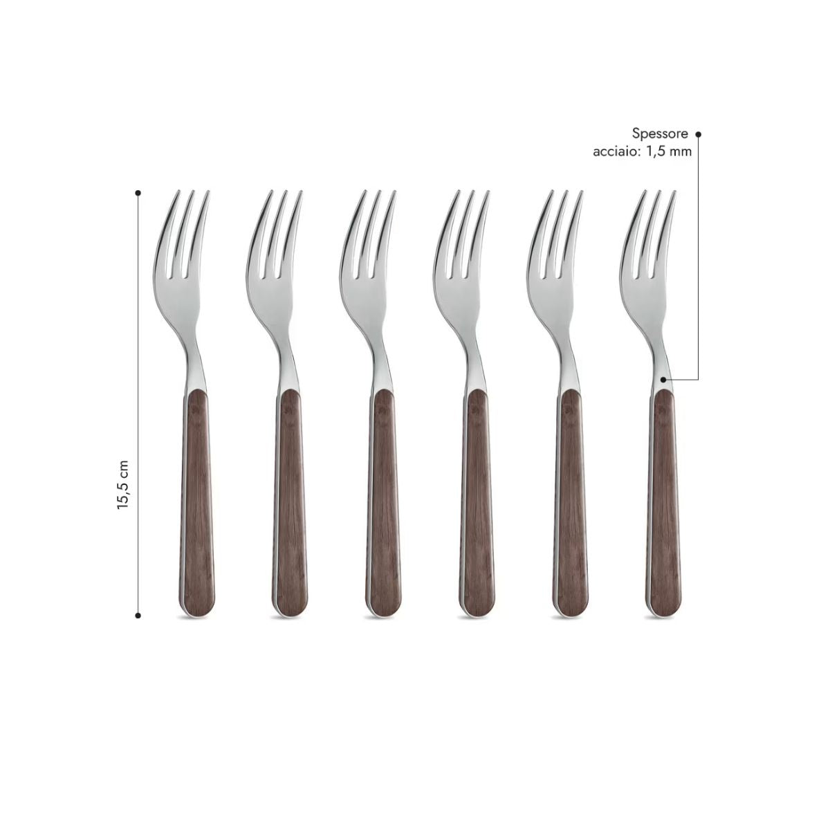 6 Forchetta Dolce - Acacia BD15005