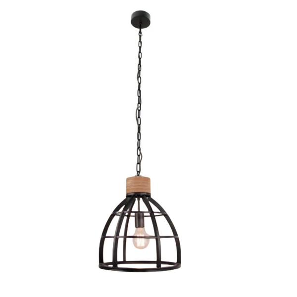 De zwarte Aperto hanglamp heeft een industrieel design en valt op met zijn strakke lijnen. Perfect voor boven de eettafel.