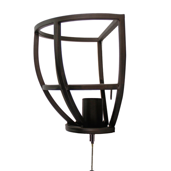 De zwart metalen Aperto wandlamp heeft een robuust industrieel design. Perfect voor een trendy touch aan je muren.