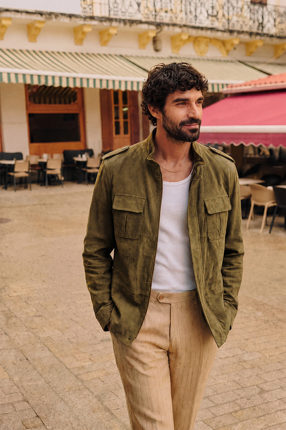 Francesco Camoscio Verde 100% vera pelle Made in Italy - Barone Firenze
