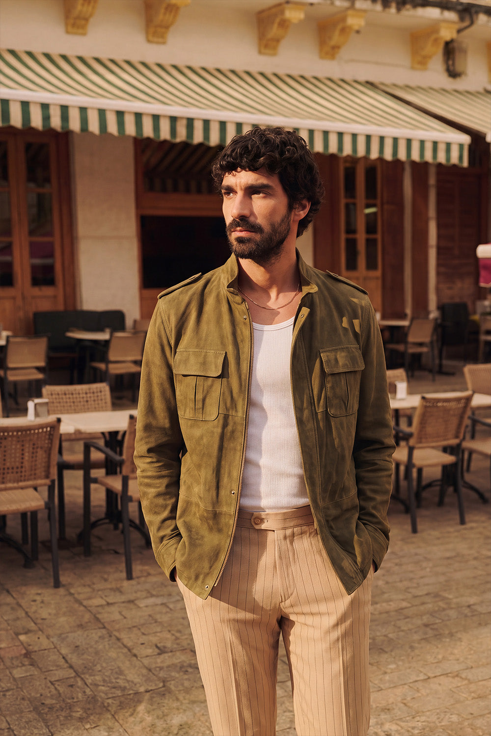 Francesco Camoscio Verde 100% vera pelle Made in Italy - Barone Firenze