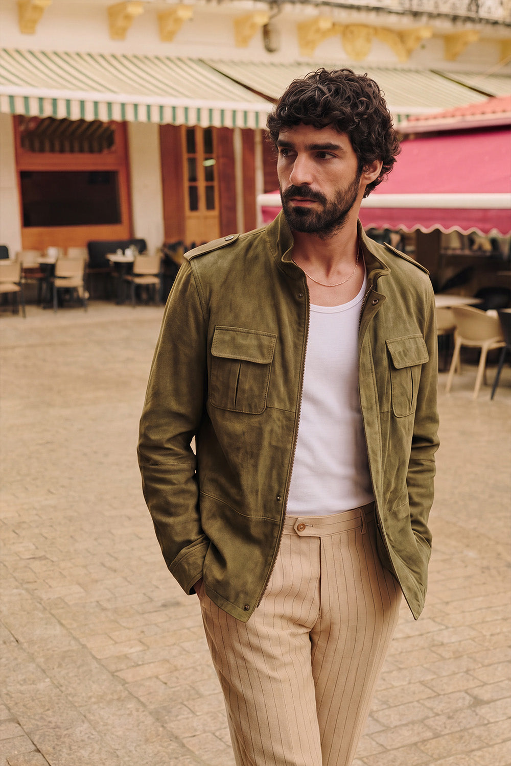 Francesco Camoscio Verde 100% vera pelle Made in Italy - Barone Firenze