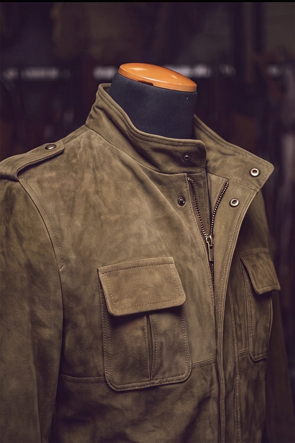 Francesco Camoscio Verde 100% vera pelle Made in Italy - Barone Firenze