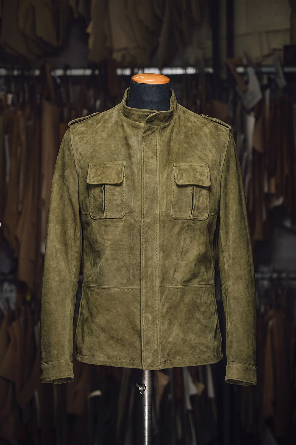Francesco Camoscio Verde 100% vera pelle Made in Italy - Barone Firenze