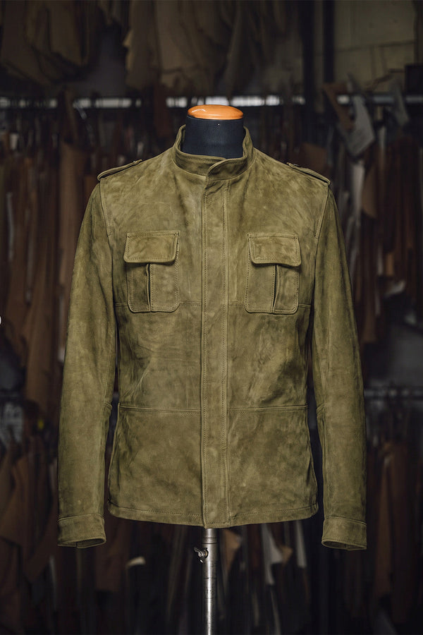 Francesco Camoscio Verde 100% vera pelle Made in Italy - Barone Firenze