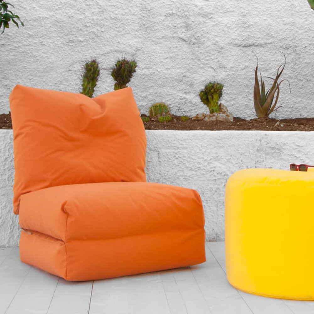 FU-TOUF Pouf Letto Morbido Trasformabile e Sfoderabile per esterni Lettino Prendisole Arancione Arketicom (2022330105925)