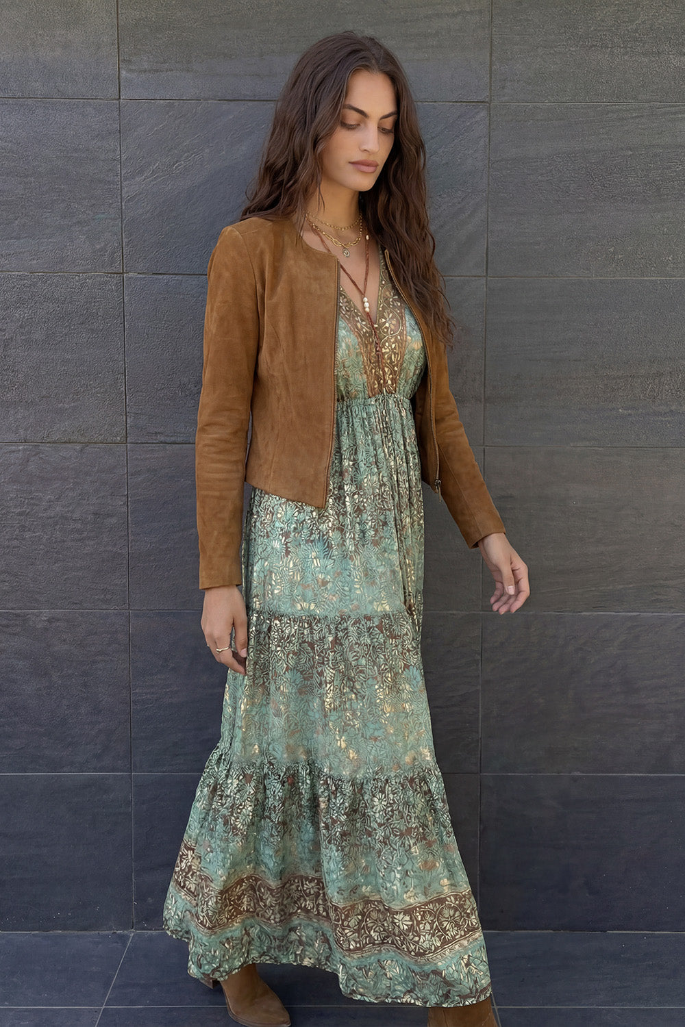 Turquoise Long Gipsy Dress