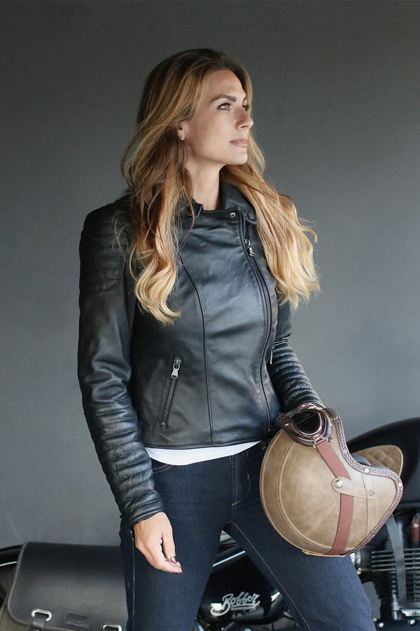 Gaia Bike giacca donna 100% vera pelle Made in Italy - Barone Firenze