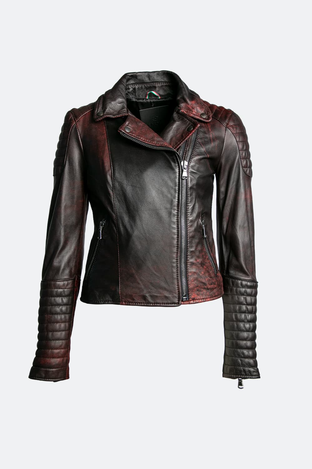 Gaia Bike Flame giacca donna 100% vera pelle Made in Italy - Barone Firenze