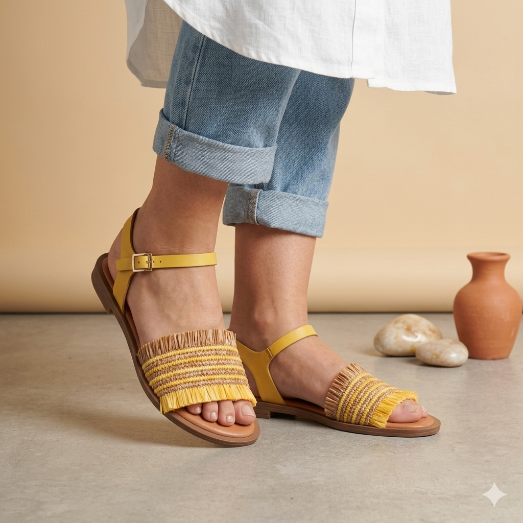 Sandale Jaune Gaia