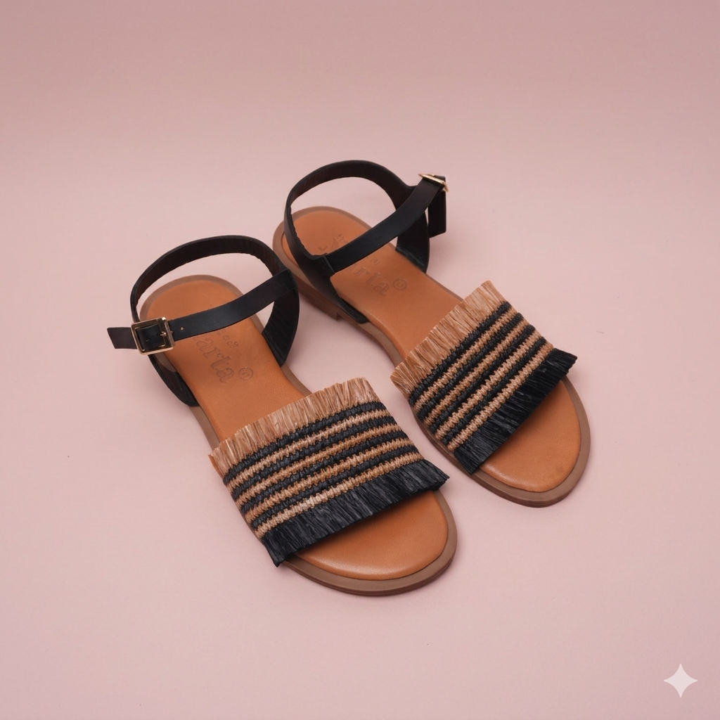 Gaia Black Sandal