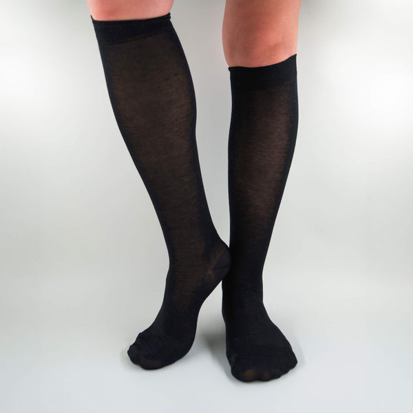 Black Beauty - Box of 6 black knee-highs