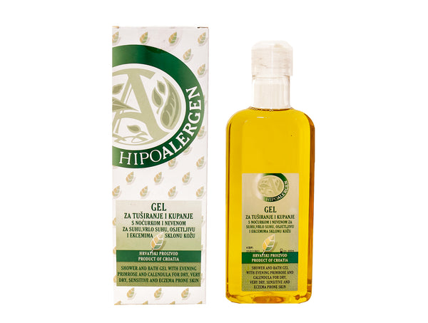 Shower and Bath Gel with Evening Primrose and Marigold for Dry, Very Dry, Sensitive, and Eczema-Prone Skin 260 ml