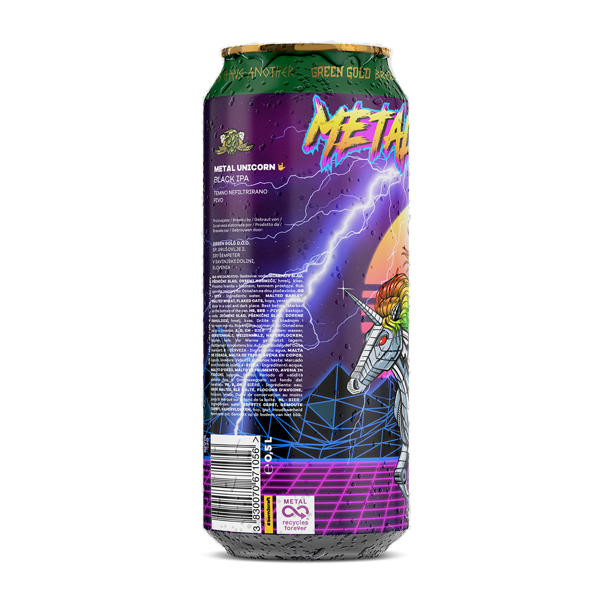 METAL UNICORN - BLACK IPA, 6.8% alc.