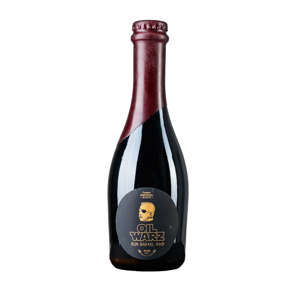 Oil Warz - IMPERIAL STOUT DE CEREZA ENVEJECIDA EN BARRICA DE RON, 10.5% alc.