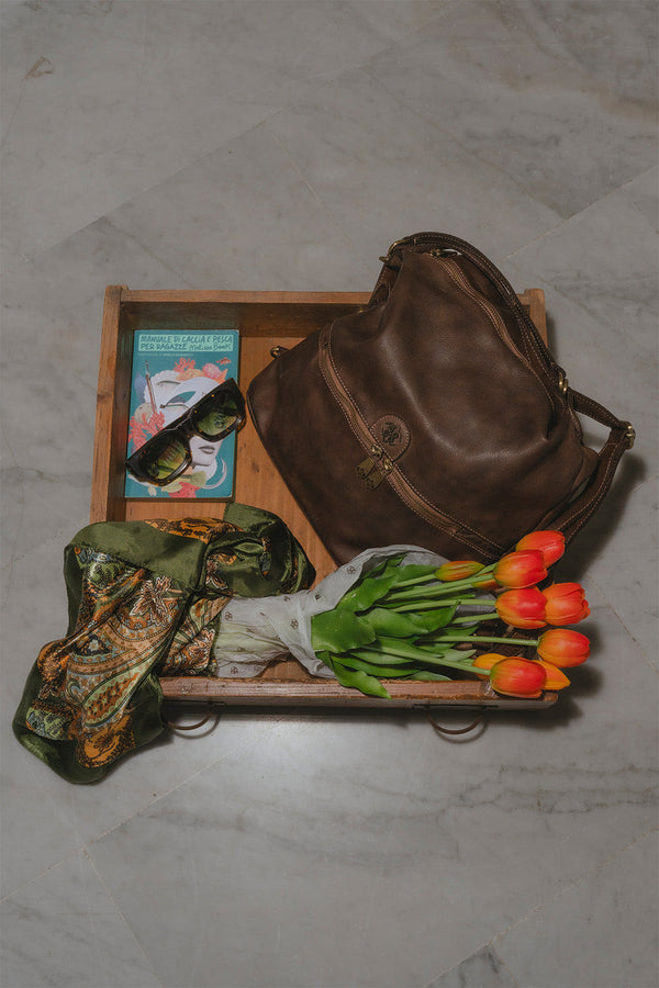 Ghibellina Borsa Zaino 100% vera pelle Made in Italy - Barone Firenze