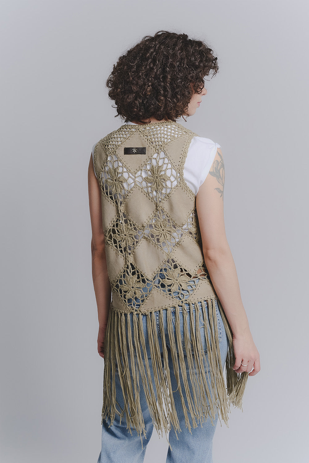 Chaleco de Macramé Oliva