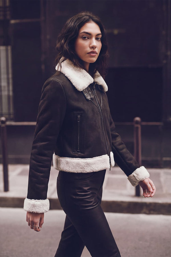 Ginevra Shearling Style Nero - Barone Firenze