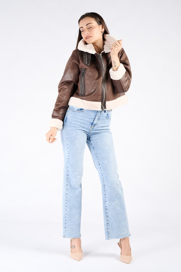 Ginevra Shearling Style giacca donna Made in Italy - Barone Firenze