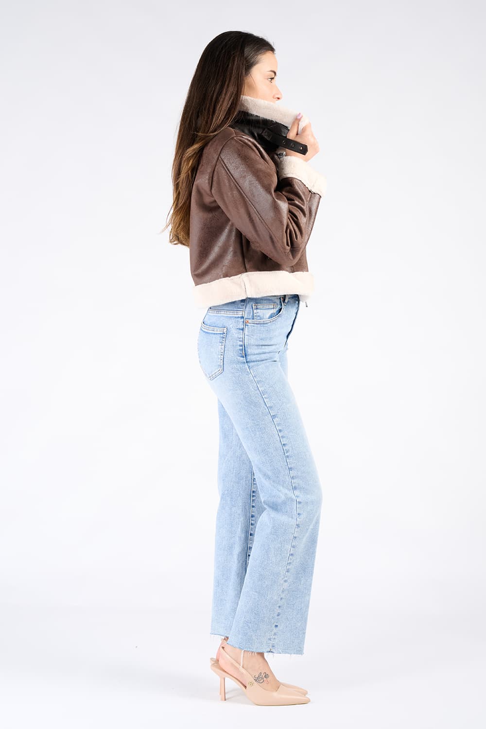 Ginevra Shearling Style giacca donna Made in Italy - Barone Firenze