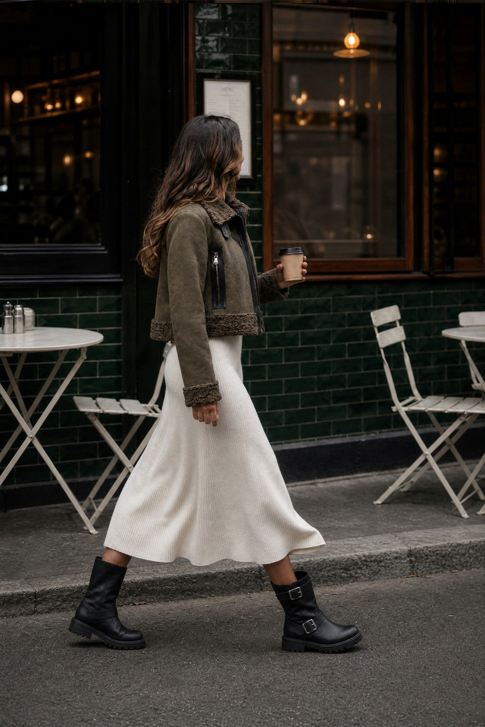 Ginevra Shearling Style Green
