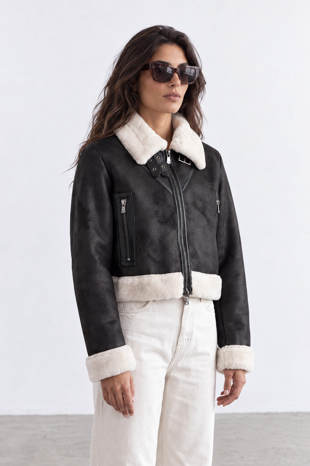 Ginevra Shearling Style Black
